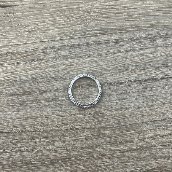 Everly Ring Three Row CZ Band - Picture 2 of 3